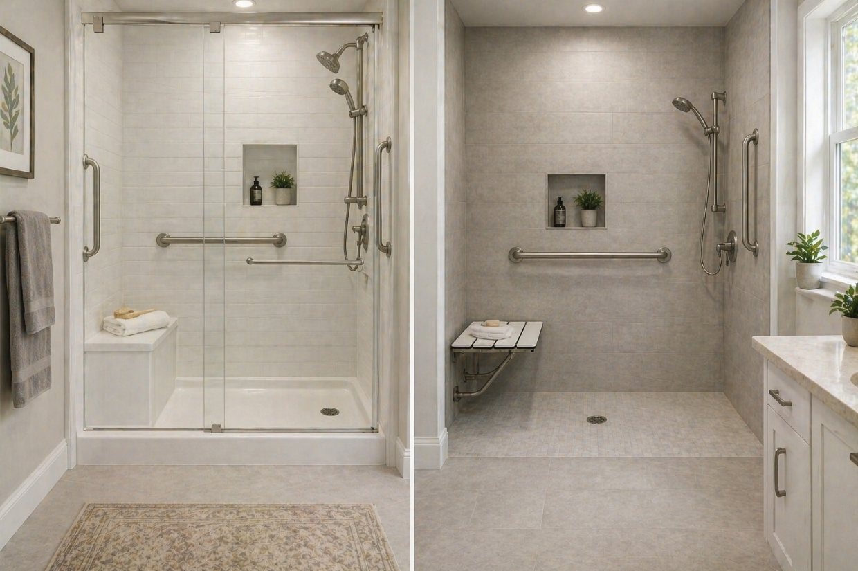Barrier-Free Shower vs Walk-In Shower: What’s the Difference?